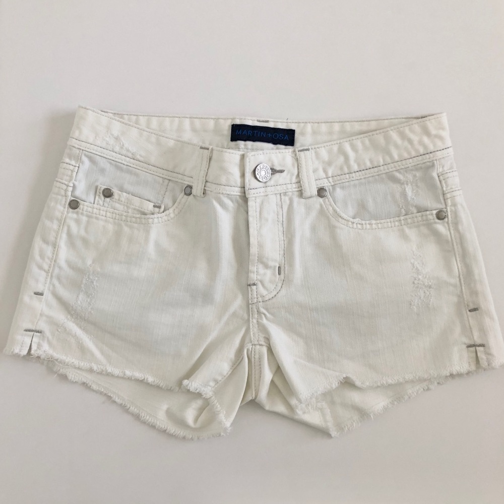 Martin + Osa White Denim Shorts Size 25